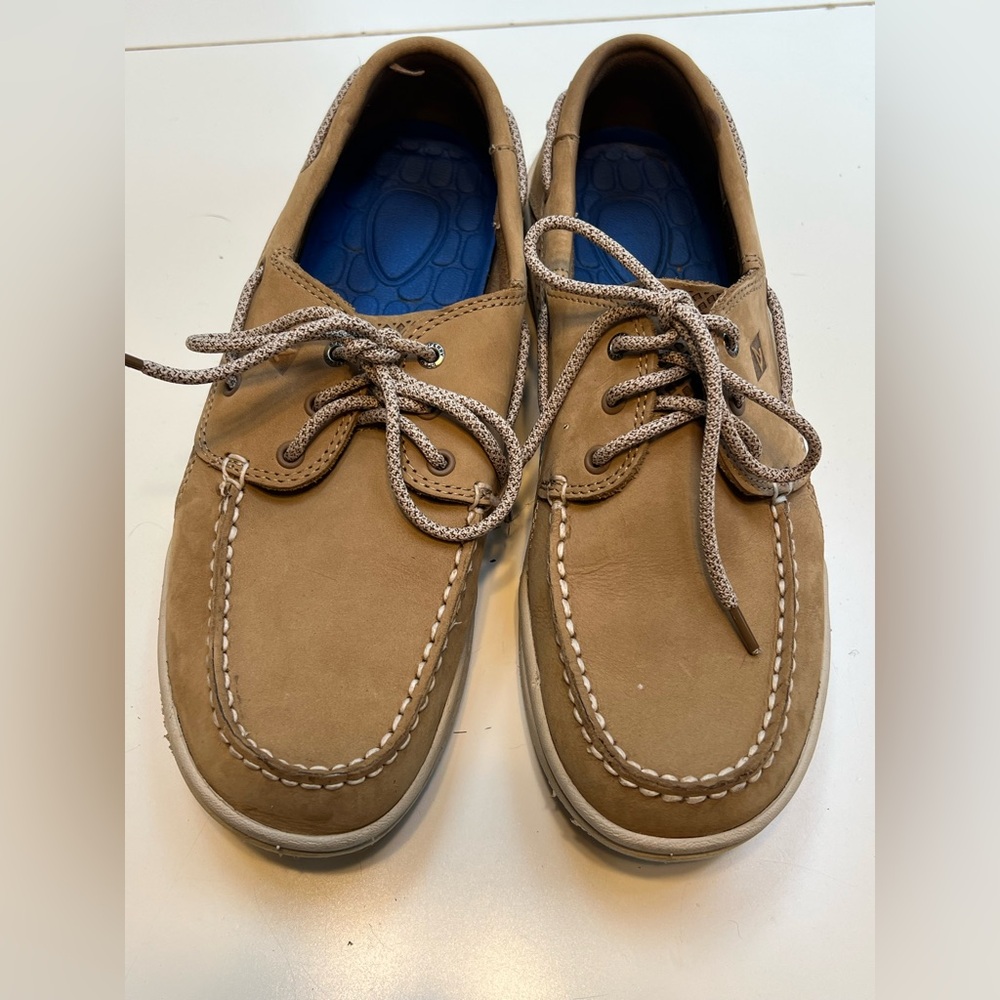 Sperry Tan Suede Casual Shoes Men Size 10 Like New Condition